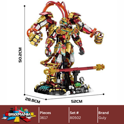GuLy 80502 Monkey King Electroplating Limited Edition Building Toy Set | 3617 PCS