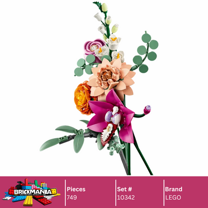 LEGO 10342 Pretty Pink Flower Bouquet | 749 PCS