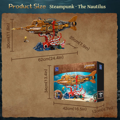 Pantasy 85029 Steampunk The Nautilus Building Toy Set | 2252 PCS
