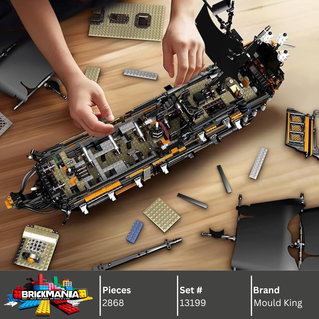 Mould King 13199 Black Pearl Pirates Ship Building Toy Set | 2868 PCS