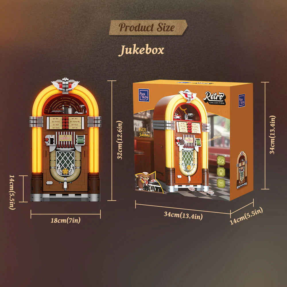 Pantasy 85020 Retro Collection Jukebox Building Toy Set | 1273 PCS