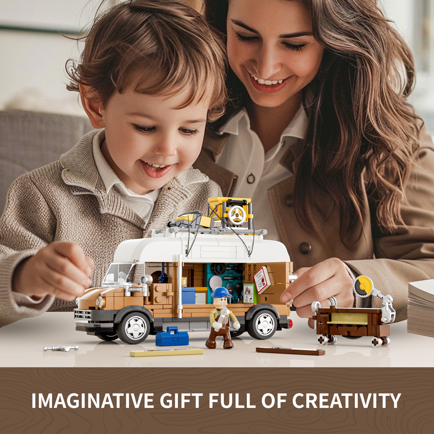 Lumibricks F9030 Carpentry Van Building Toy Set | 496 PCS