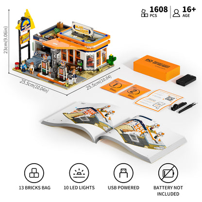 Lumibricks F9065 gas station Building Toy Set | 1608 PCS