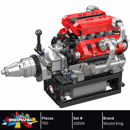 Mould King 10204 Italian V8 Engine Building Set | 750 Pcs
