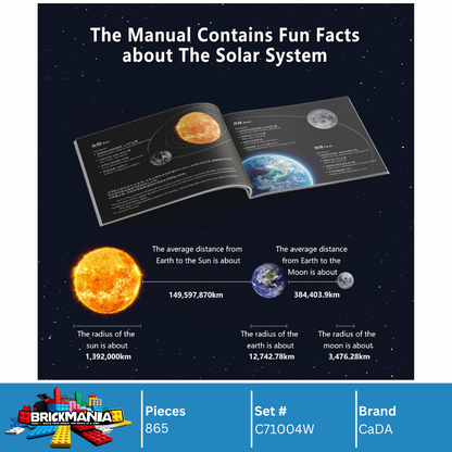 CaDA C71004W Solar System Building Toy Set | 865 PCS