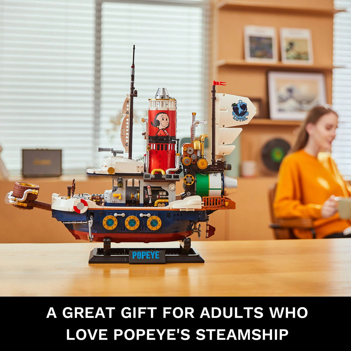 Pantasy 86402 Popeye  Treasure Hunt Steamship Building Toy Set |1800 PCS