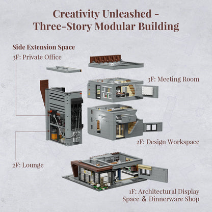 Pantasy 85041 Modular Building Architecture Firm Building Toy Set | 3427 PCS
