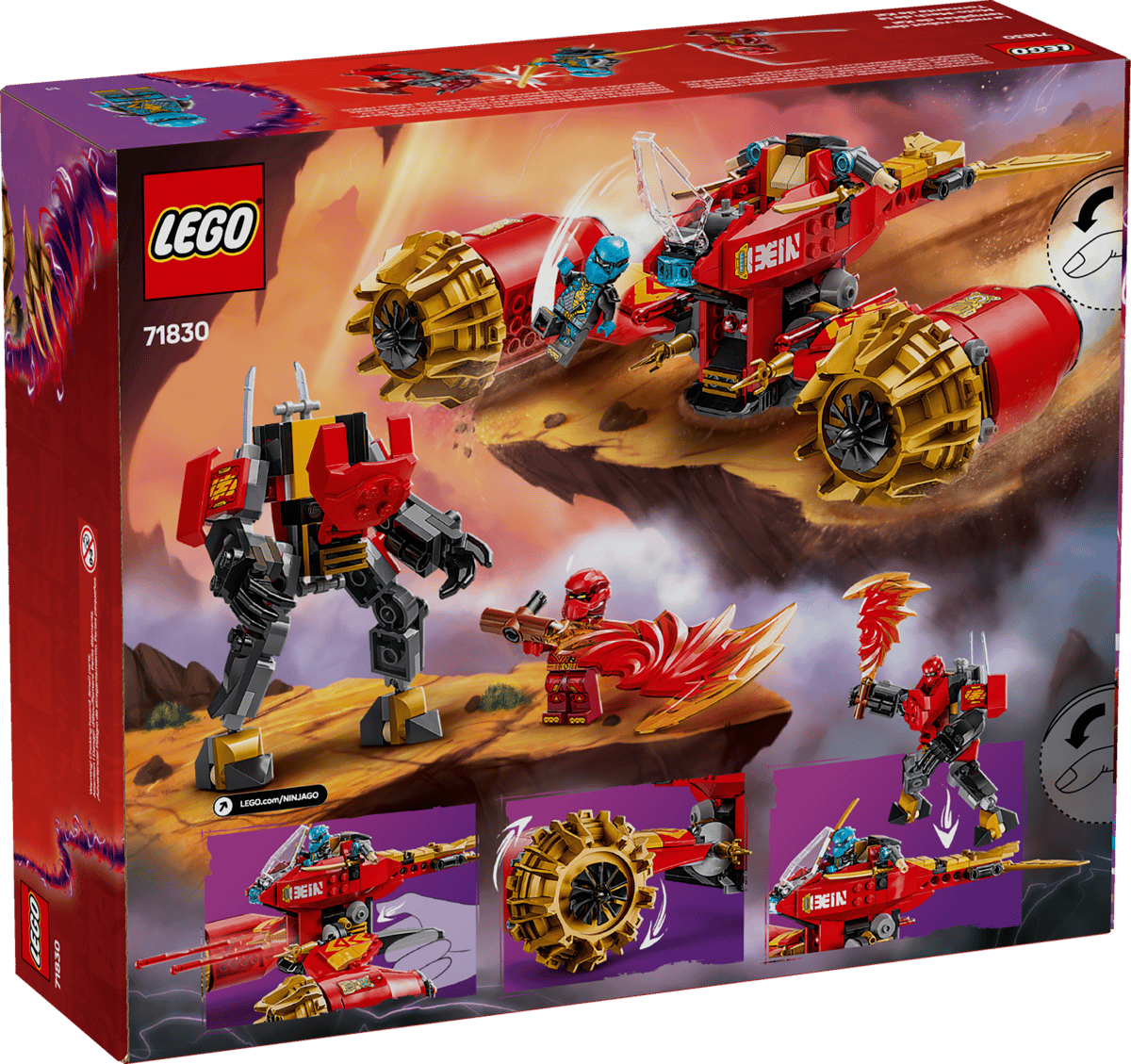 LEGO 71830 NINJAGO Kai's Mech Storm Rider | 333 PCS