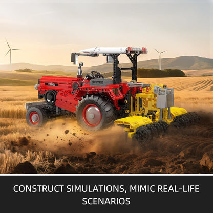 Mould King 17064 Remote Controlled Agricultural Tractor Building Toy Set | 1857 PCS
