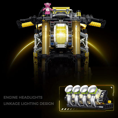GULY 60519 Cyberpunk Motorcycle Building Set | 2500 PCS