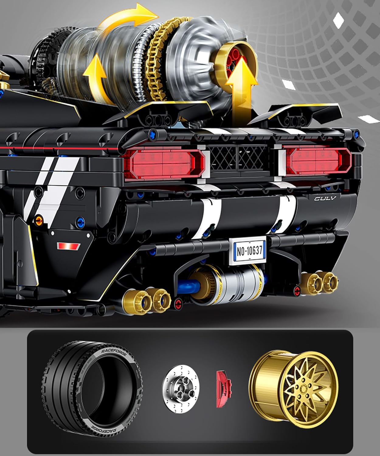 GULY 10637 Dodge Challenger Building Set | 3751 PCS
