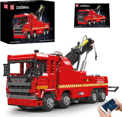 Mould King 19017 Remote Controlled Scania Pneumatic Rescue Truck Building Toy Set | 1653 PCS