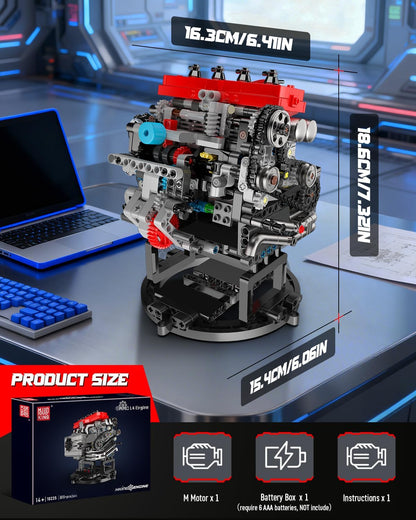 Mould King 10235 Motorized 4G63T Turbocharged Inline-Four Engine Building Toy Set | 811 PCS