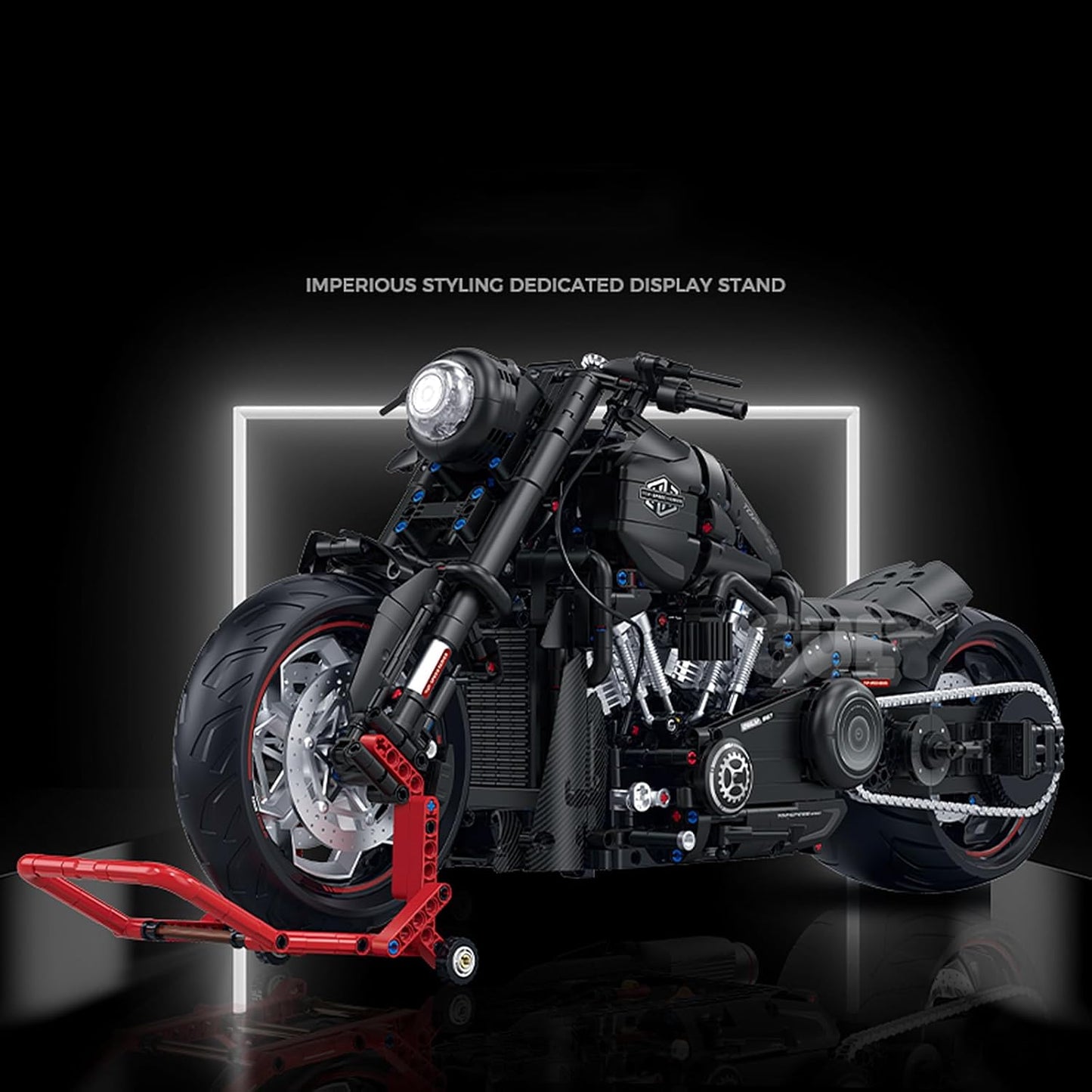 GULY 60521 Harley Davidson Matte Black Motorcycle Building Set | 2260 PCS