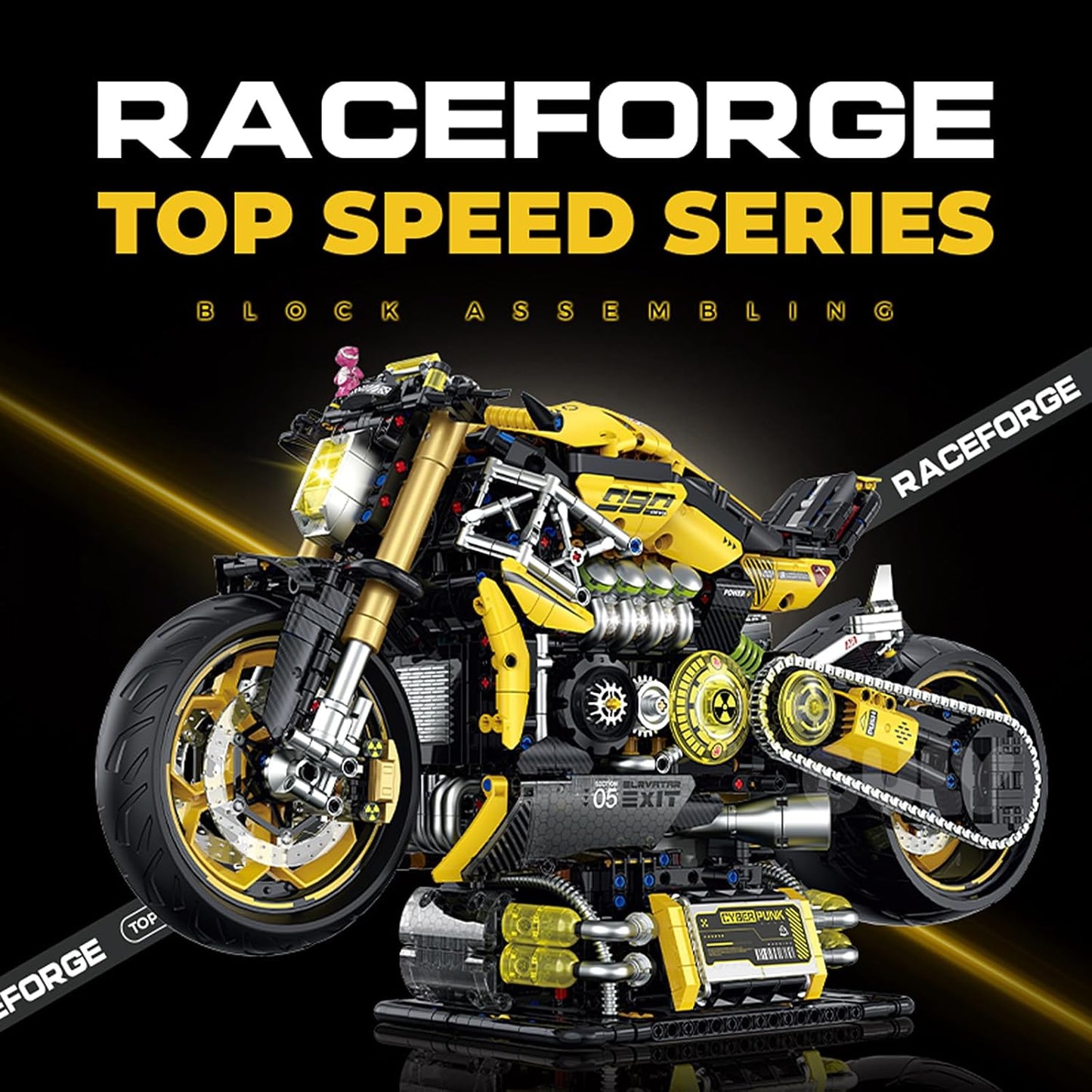 GULY 60519 Cyberpunk Motorcycle Building Set | 2500 PCS