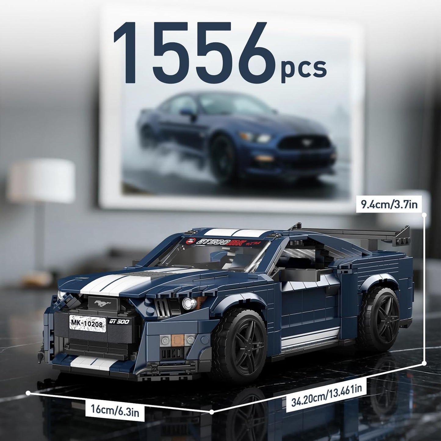 Mould King 10208 Creative GT500 Sports Car Building Toy Set | 1556 PCS