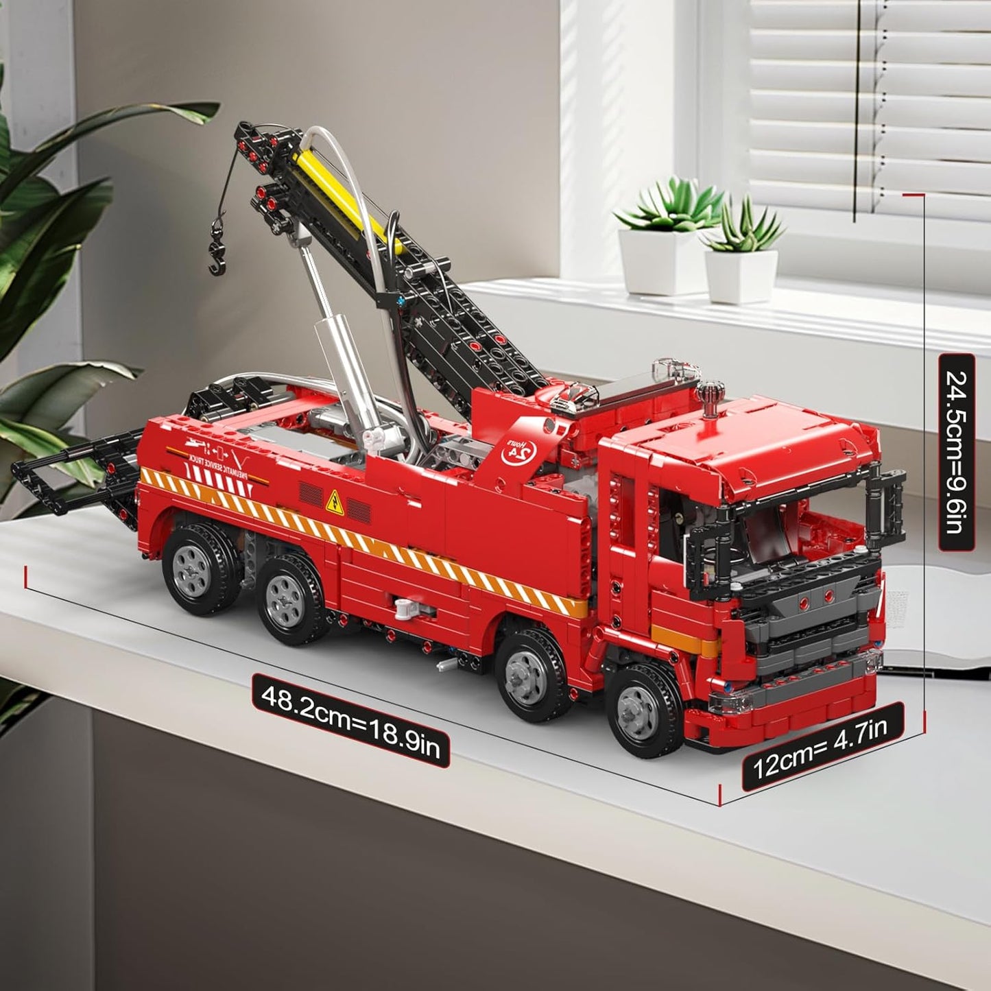 Mould King 19017 Remote Controlled Scania Pneumatic Rescue Truck Building Toy Set | 1653 PCS