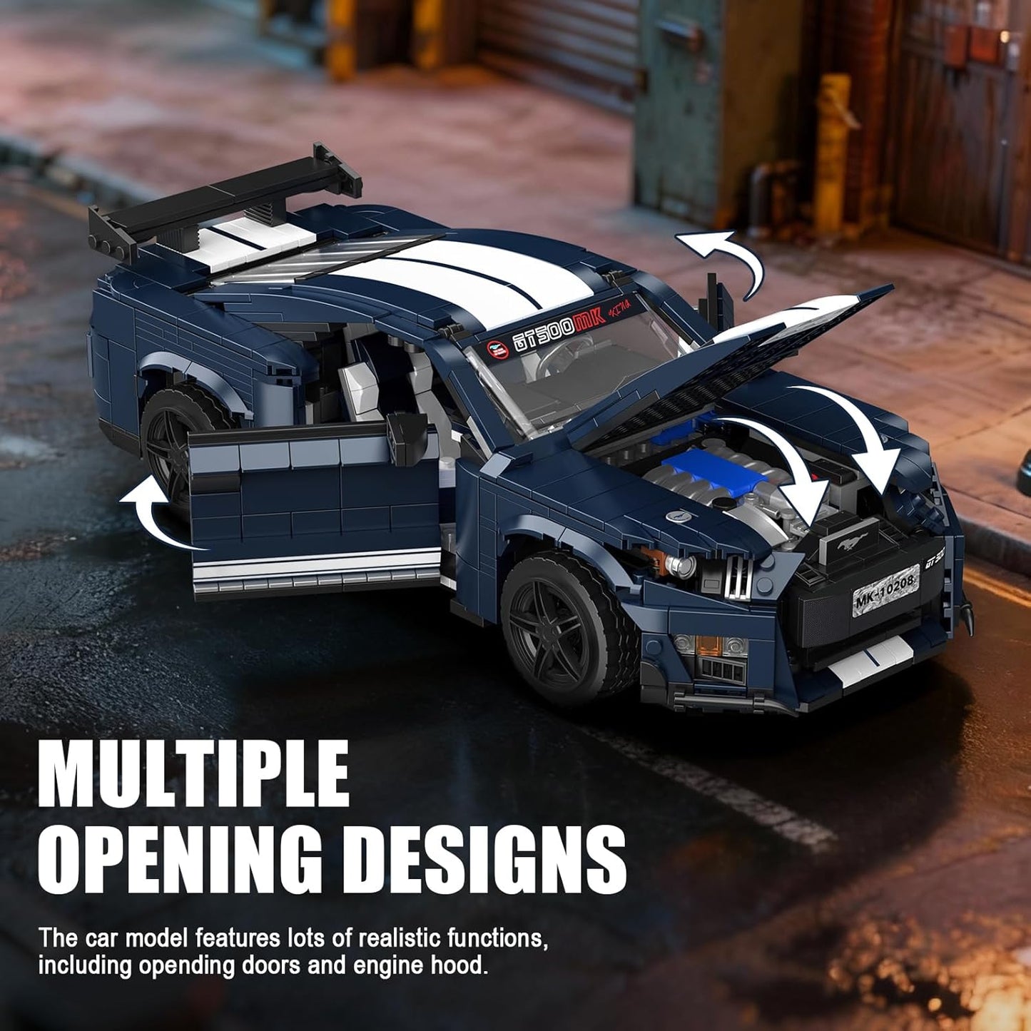 Mould King 10208 Creative GT500 Sports Car Building Toy Set | 1556 PCS