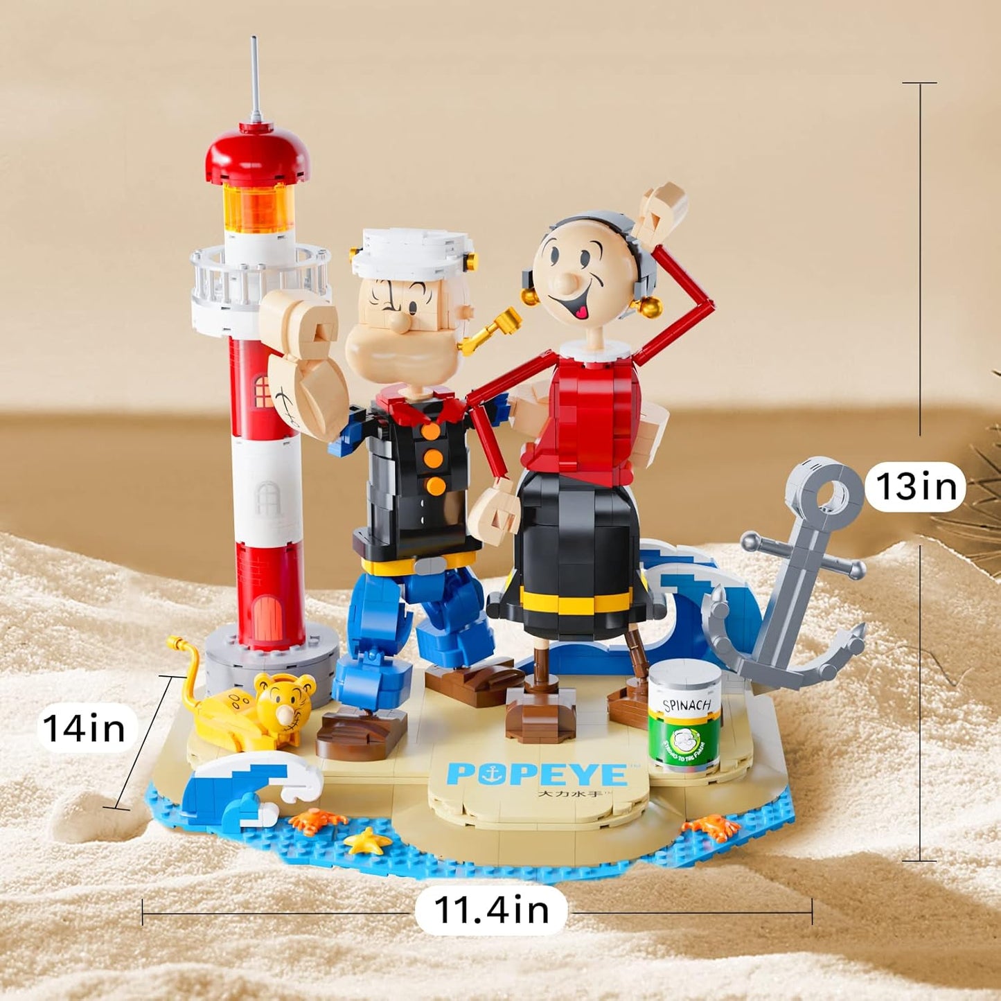Pantasy 86401 Popeye With Olive Building Toy Set |1500 PCS