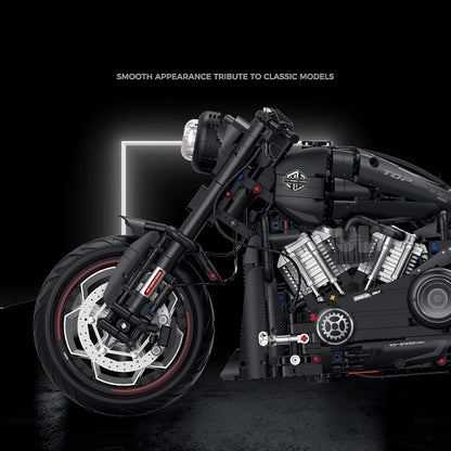 GULY 60521 Harley Davidson Matte Black Motorcycle Building Set | 2260 PCS
