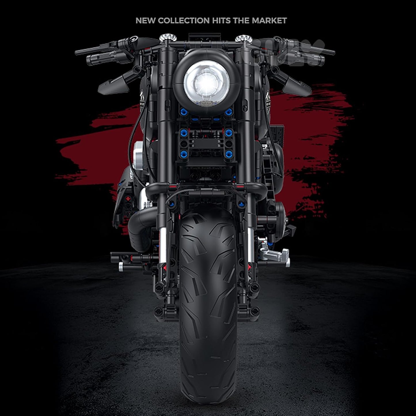 GULY 60521 Harley Davidson Matte Black Motorcycle Building Set | 2260 PCS