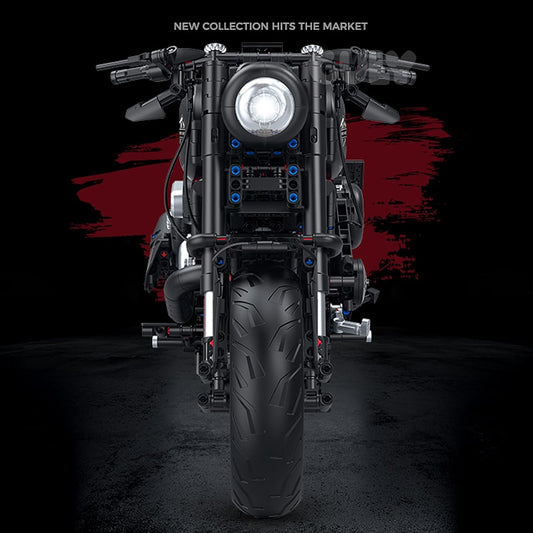 GULY 60521 Harley Davidson Matte Black Motorcycle Building Set | 2260 PCS