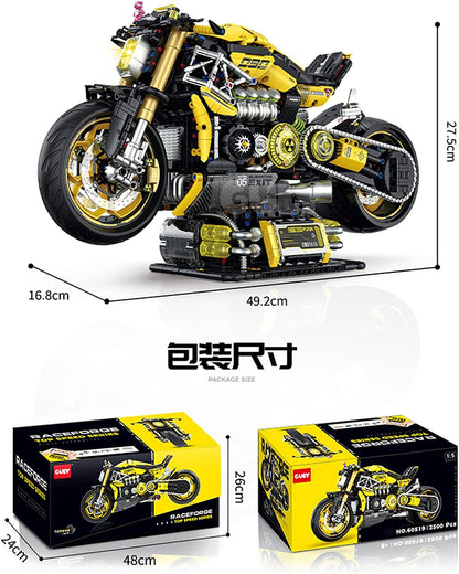 GULY 60519 Cyberpunk Motorcycle Building Set | 2500 PCS