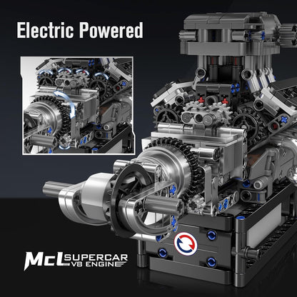 Mould King 10206 Motorised Turbocharged V8 Engine Building Toy Set | 737 PCS