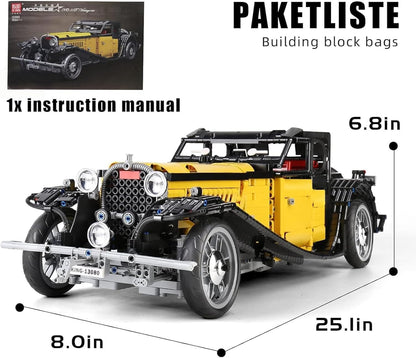 Mould King 13080S Bugatti 50T Vintage Car Building Toy Set | 3616 PCS