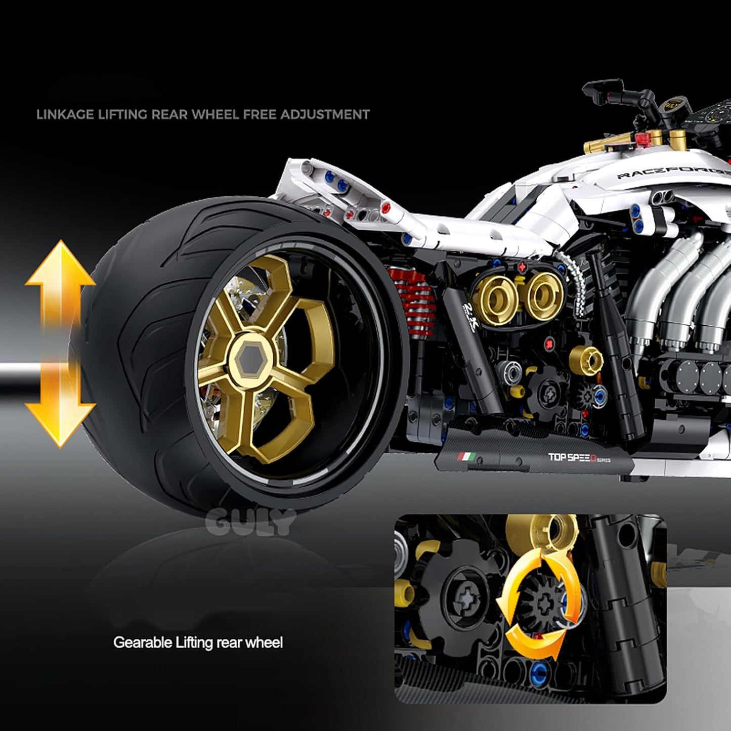 GULY 60522 Raceforge Motorcycle Building Set | 1810 PCS