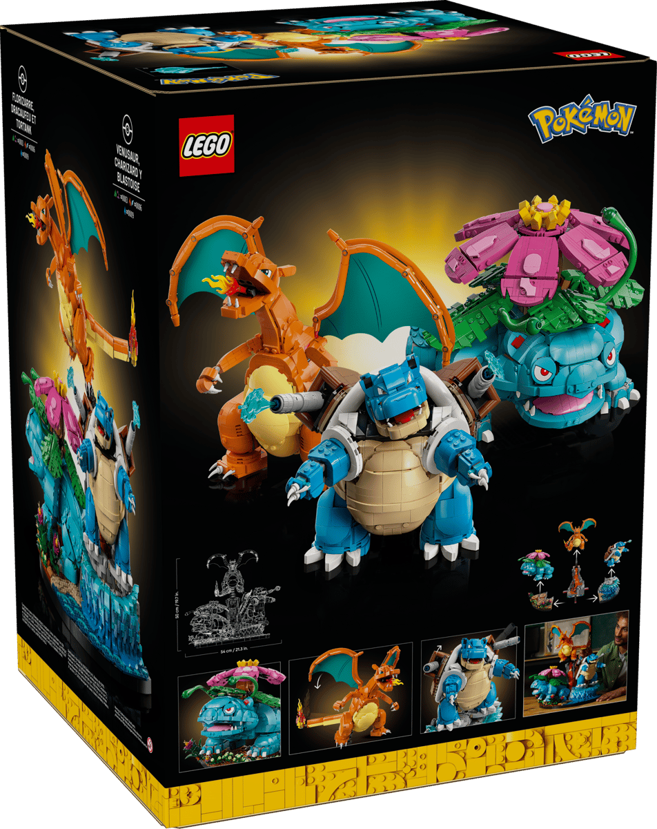 LEGO 72153 Pokémon Venusaur, Charizard and Blastoise | 6838 PCS