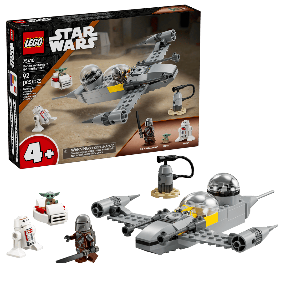 LEGO 75410 Star Wars Mando and Grogu's N-1 Starfighter™ | 92 PCS