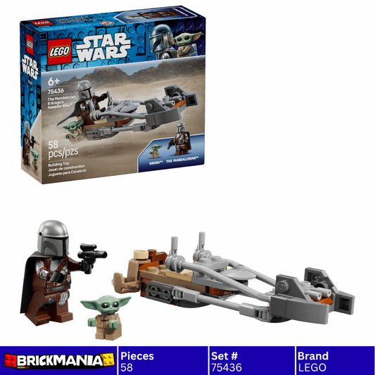 LEGO 75436 Star Wars The Mandalorian & Grogu's Speeder Bike™ | 58 PCS