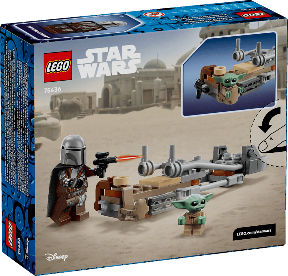 LEGO 75436 Star Wars The Mandalorian & Grogu's Speeder Bike™ | 58 PCS