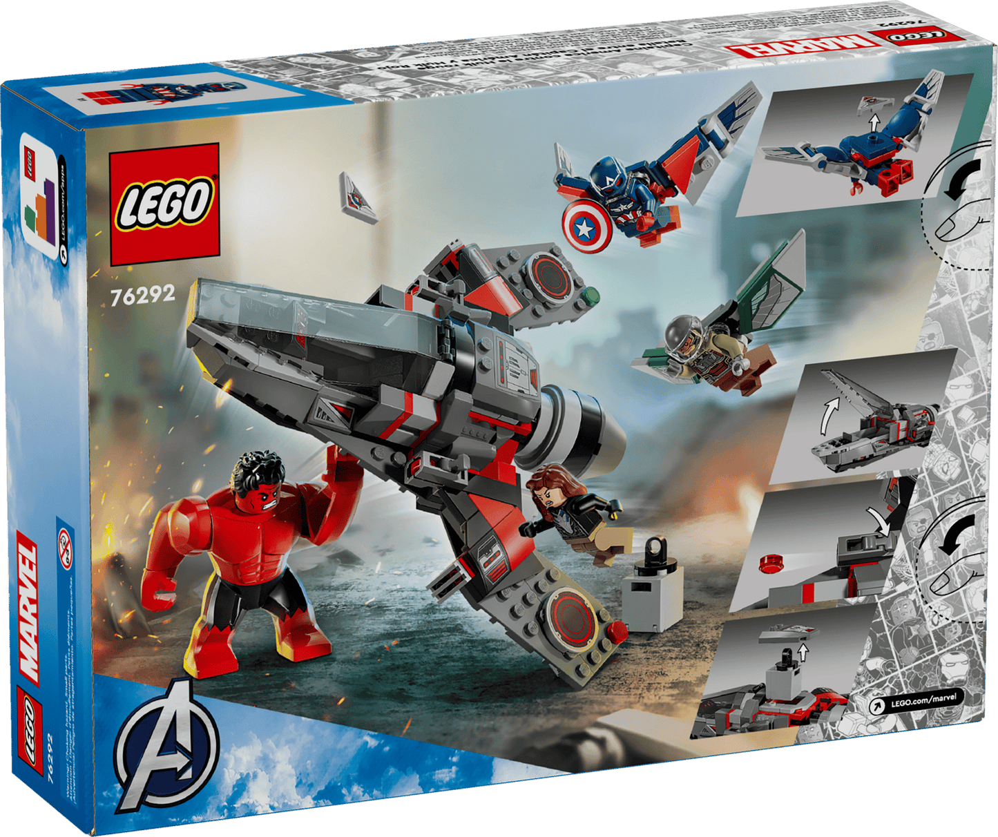 LEGO 76292 Marvel Captain America vs. Red Hulk Battle | 223 PCS | Retired