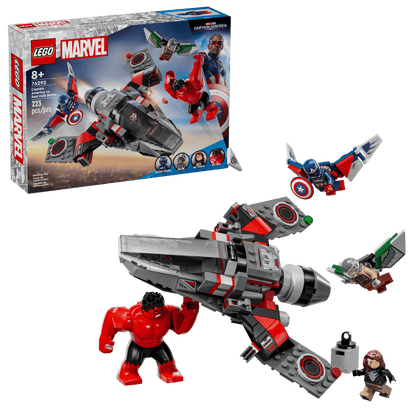 LEGO 76292 Marvel Captain America vs. Red Hulk Battle | 223 PCS | Retired