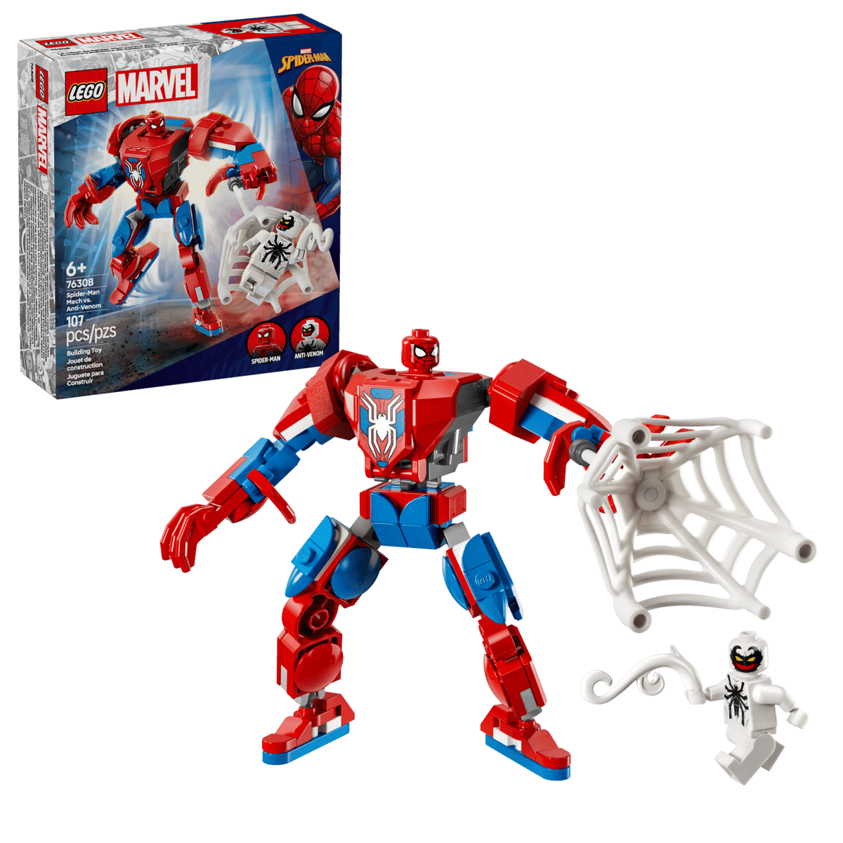 LEGO 76308 Spider-Man Mech vs. Anti-Venom | 107 PCS