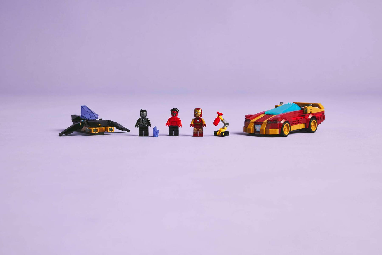 LEGO 76310 Marvel Iron Man Car & Black Panther vs. Red Hulk | 295 PCS | Retired