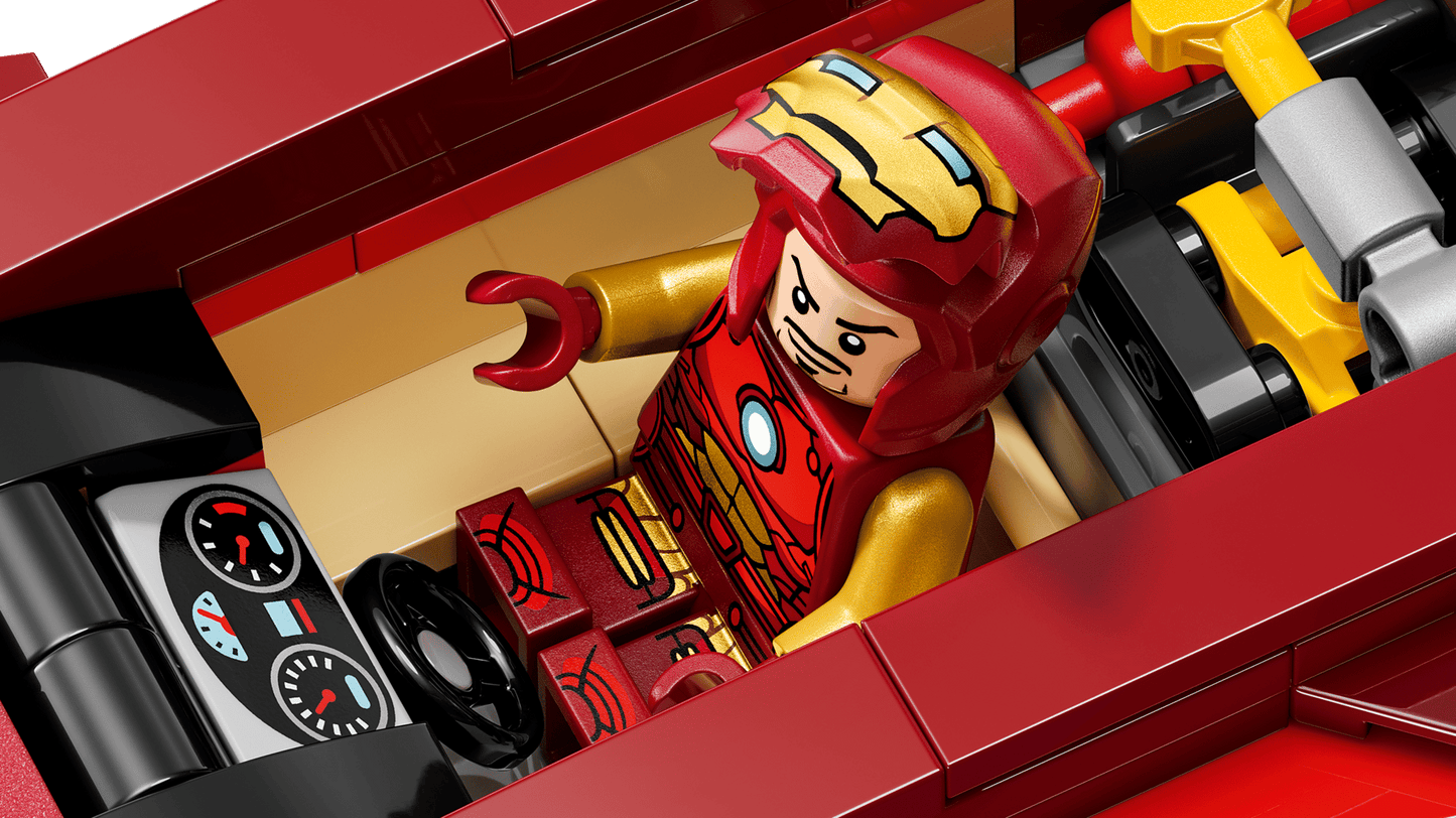 LEGO 76310 Marvel Iron Man Car & Black Panther vs. Red Hulk | 295 PCS | Retired