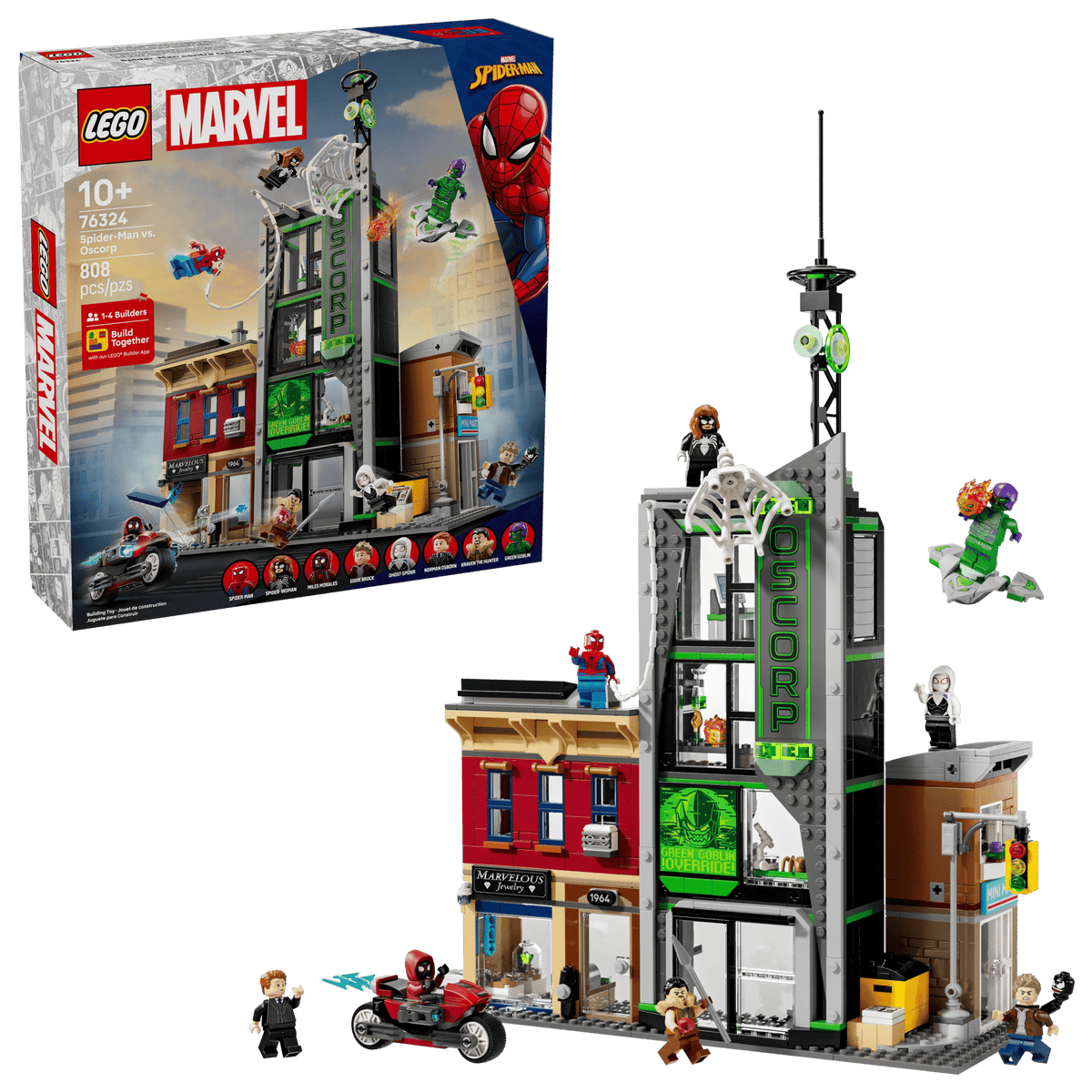LEGO 76324 Marvel Spider-Man vs. Oscorp | 808 PCS | Retired