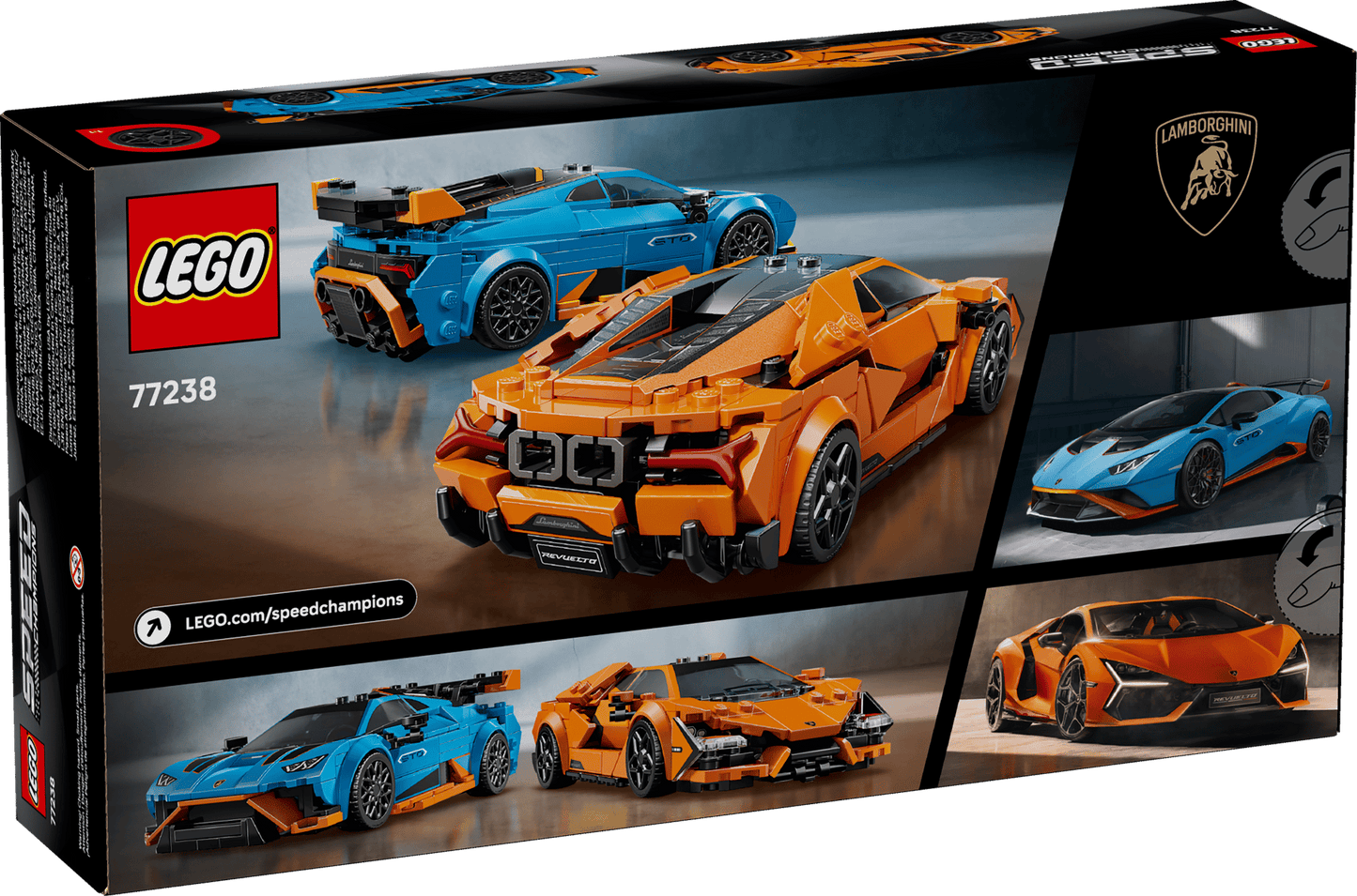 LEGO 77238 Speed Champions Lamborghini Revuelto & Huracán STO | 607 PCS