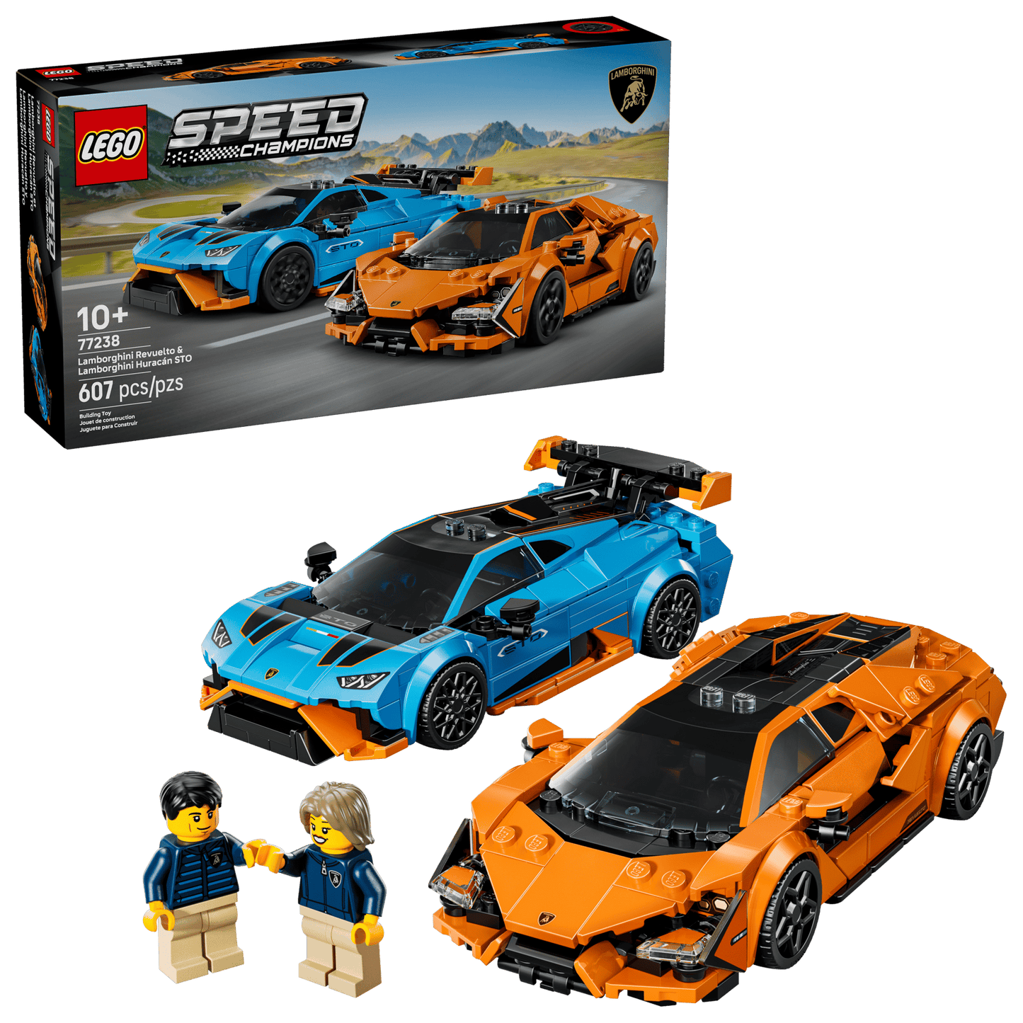 LEGO 77238 Speed Champions Lamborghini Revuelto & Huracán STO | 607 PCS