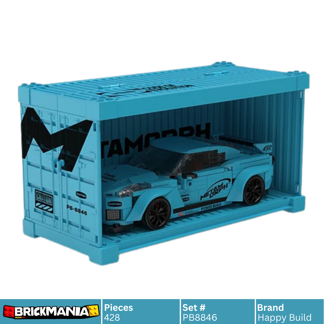 Happy Build PB8846 Nissan GTR Building Toy Set | 428 PCS | Buildable Car with Display Container