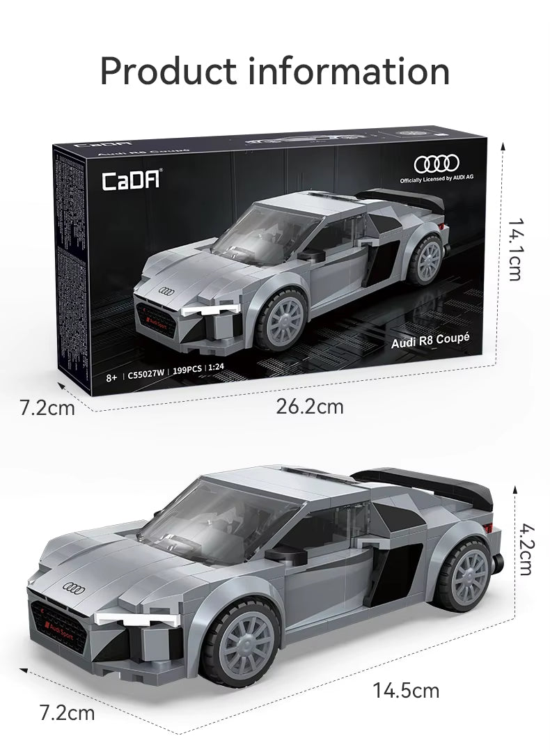 CaDA C55027W Audi R8 Coupe Building Toy Set | 199 PCS