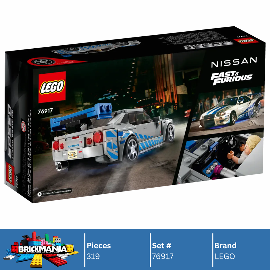 LEGO 76917 2 Fast 2 Furious Nissan Skyline GT-R (R34) | 319 PCS
