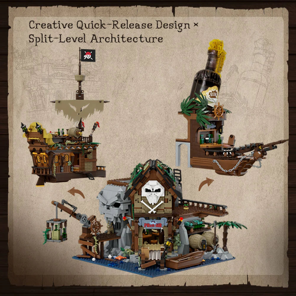 Pantasy 85022 Pirate The Pirates Pub Building Toy Set | 2858 PCS