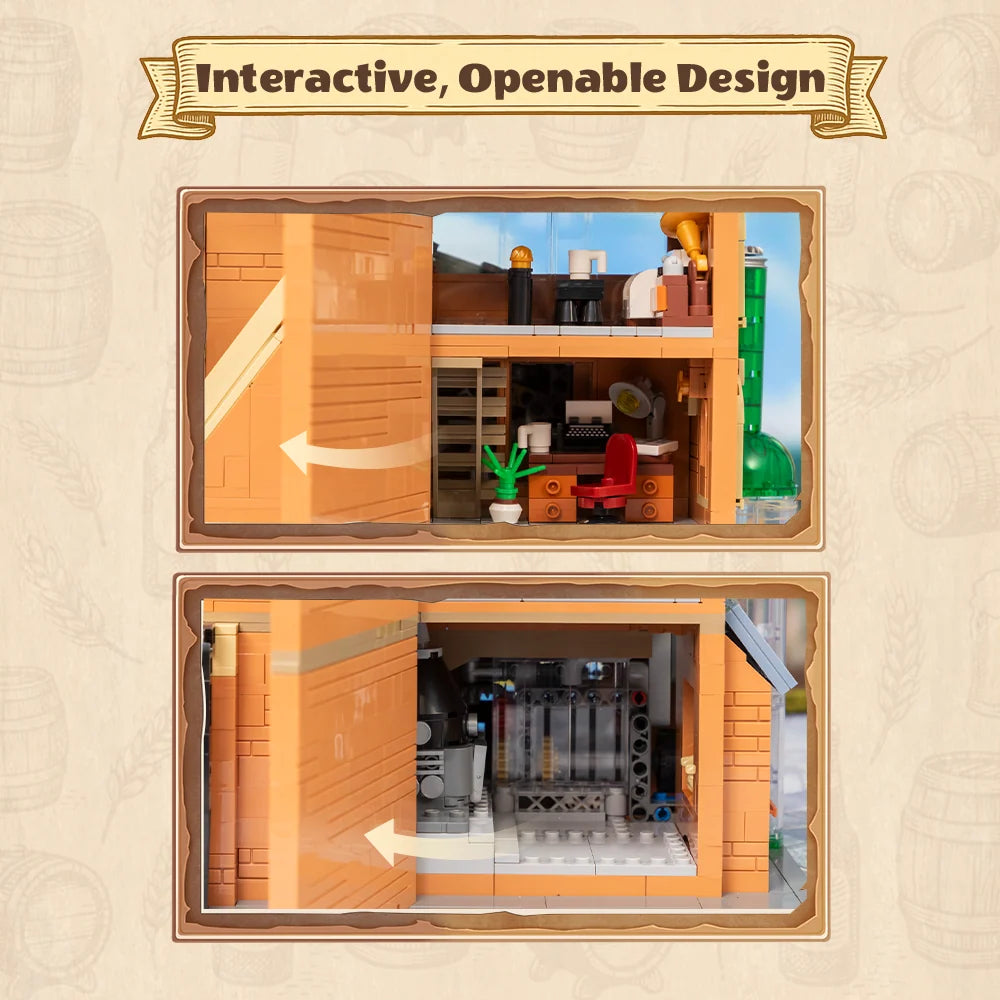Pantasy 85023 Modular Building Craft Brewery Building Toy Set | 3095 PCS