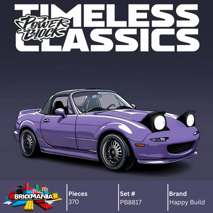 Happy Build PB8817 Mazda MX-5 Building Toy Set | 370 PCS | Buildable Car with Display Container