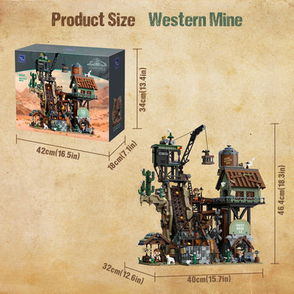 Pantasy 85025 Modular Bulding Western Mine Building Toy Set | 2907 PCS