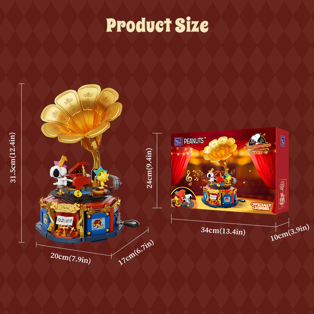 Pantasy 86911 Snoopy Phonograph Building Toy Set | 800 PCS